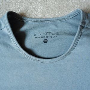 ESNTLS Long Sleeve Tencel Tee Size XS Blue-grey